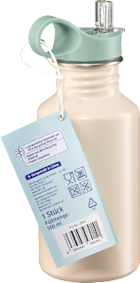 Trinkflasche Kinder Edelstahl beige Löwe  babylove