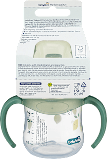 Trinklernflasche Weithals, grün, ab 6. Monat, 150 ml babylove