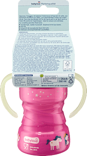Trinklerntasse Tag & Nacht pink, ab 6. Monat, 260 ml babylove