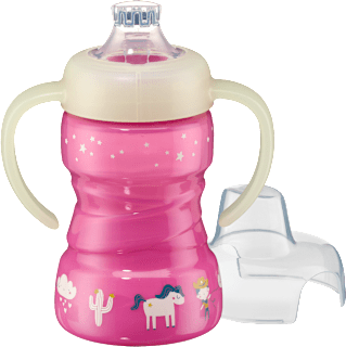 Trinklerntasse Tag & Nacht pink, ab 6. Monat, 260 ml babylove