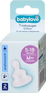 Trinksauger anatomisch Silikon Gr. 2, 5-18 Monate babylove