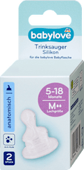 Trinksauger anatomisch Silikon Gr. 2, 5-18 Monate babylove