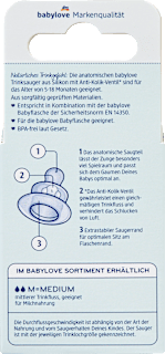 Trinksauger anatomisch Silikon Gr. 2, 5-18 Monate babylove