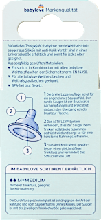 Trinksauger Weithals Silikon, rund Universal Gr. M, von Geburt an  babylove