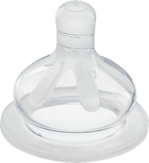 Trinksauger Weithals Silikon, rund Universal Gr. M, von Geburt an  babylove