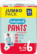 Windel Pants Premium Gr. 6 XL (15+ kg) Jumbo Pack babylove