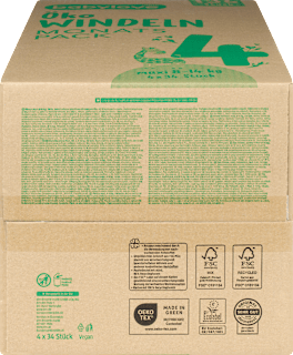 Windeln Öko Gr. 4 maxi (8-14 kg) Monatspack babylove