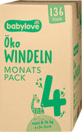 Windeln Öko Gr. 4 maxi (8-14 kg) Monatspack babylove