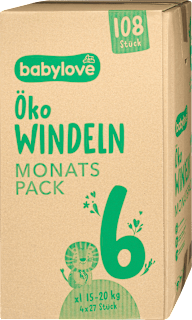 Windeln Öko Gr. 6 xl (15-20 kg) Monatspack babylove