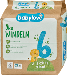 Windeln Öko Gr. 6 xl (15-20 kg)  babylove
