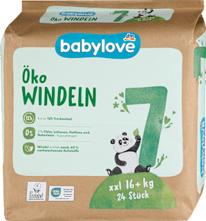 Windeln Öko Gr. 7 xxl (16+ kg) babylove