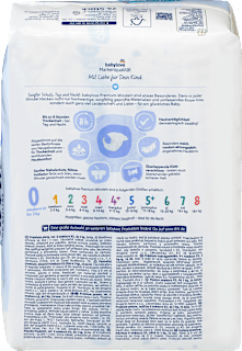 Windeln Premium Gr. 0 newborn xs (bis 3 kg) babylove