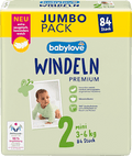 Windeln Premium Gr. 2 mini (3-6 kg), Jumbopack babylove