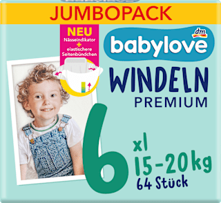 Windeln Premium Gr. 6 XL(15-20 kg) Jumbopack babylove