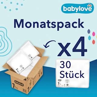 Windeln Premium Gr. 7 XXL (16+ kg) Monatspack babylove