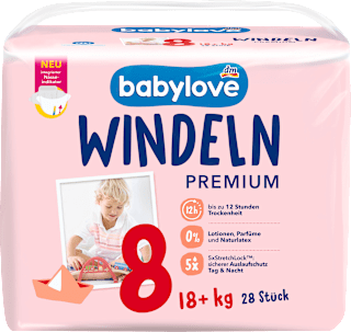 Windeln Premium Gr. 8 (18+ kg)  babylove