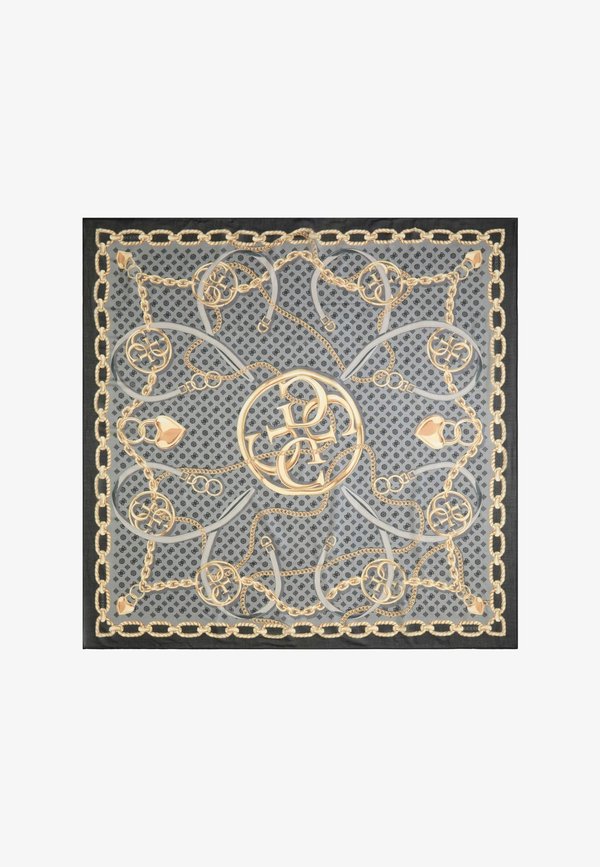 Guess TWILL-LOGO-KEFIAH - Scarf - schwarz multicolor