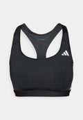 adidas Performance OPTIME ESSENTIALS WORKOUT 3 STRIPES MEDIUM SUPPORT - Medium support sports bra - black/white