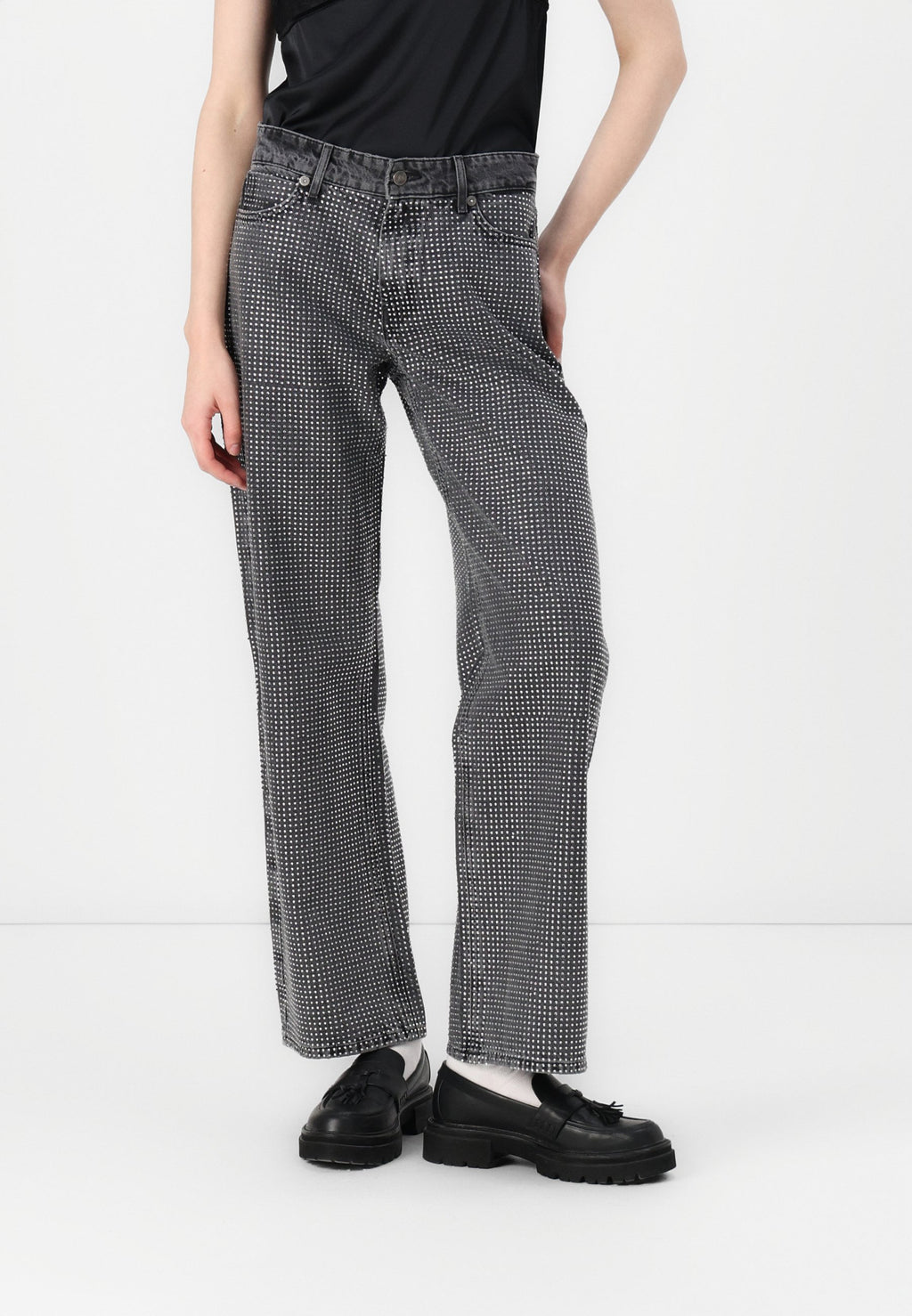 ONLY Wide fit ONLHUDSON mid waist wide leg fit