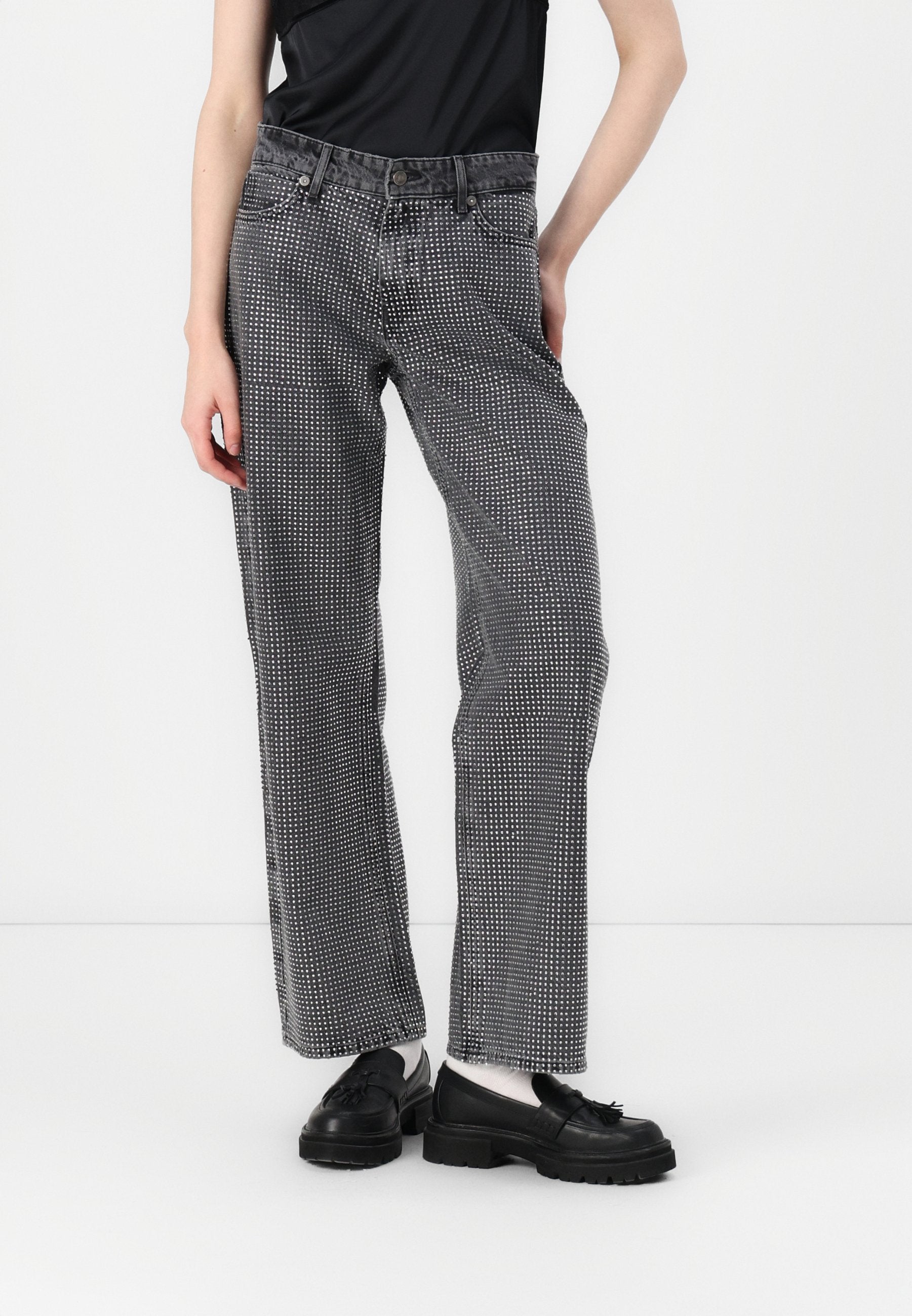 ONLY Wide fit ONLHUDSON mid waist wide leg fit