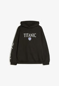 Bershka TITANIC PRINT - Hoodie - black