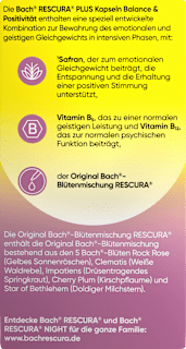 Bachblüten Balance & Positivität Kapseln Bach RESCURA