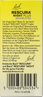 Bachblüten Nachtruhe Tropfen Bach RESCURA
