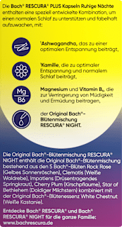 Bachblüten Ruhige Nächte Kapseln Bach RESCURA