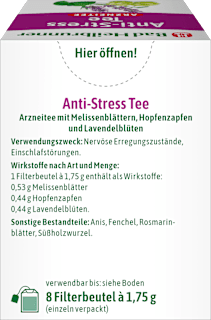 Arzneitee, Anti-Stress Tee (8 Beutel) Bad Heilbrunner