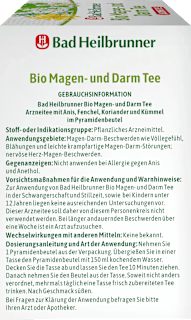Arzneitee, Bio Magen- & Darm Tee (12 Beutel) Bad Heilbrunner