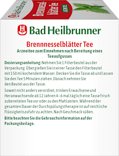 Arzneitee, Brennesselblätter Tee (8 Beutel) Bad Heilbrunner