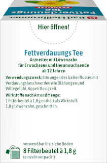 Arzneitee, Fettverdauungs Tee (8 Beutel) Bad Heilbrunner