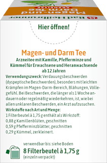 Arzneitee, Magen- & Darm Tee (8 Beutel) Bad Heilbrunner