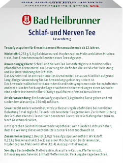 Arzneitee, Schlaf- & Nerven Tee (10 Sticks) Bad Heilbrunner