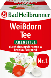 Arzneitee, Weißdorn Tee (8 Beutel) Bad Heilbrunner