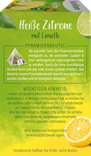 Früchtetee, Heiße Zitrone mit Limette (12 Beutel) Bad Heilbrunner