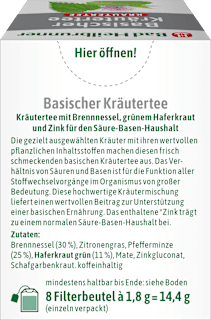 Kräutertee Basisch mit Zink (8 Beutel) Bad Heilbrunner