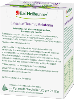 Kräutertee "Einschlaftee mit Melatonin" (12 Beutel) Bad Heilbrunner