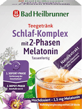Teegetränk, Schlaf-Komplex mit 2-Phasen Melatonin (10 Sticks) Bad Heilbrunner