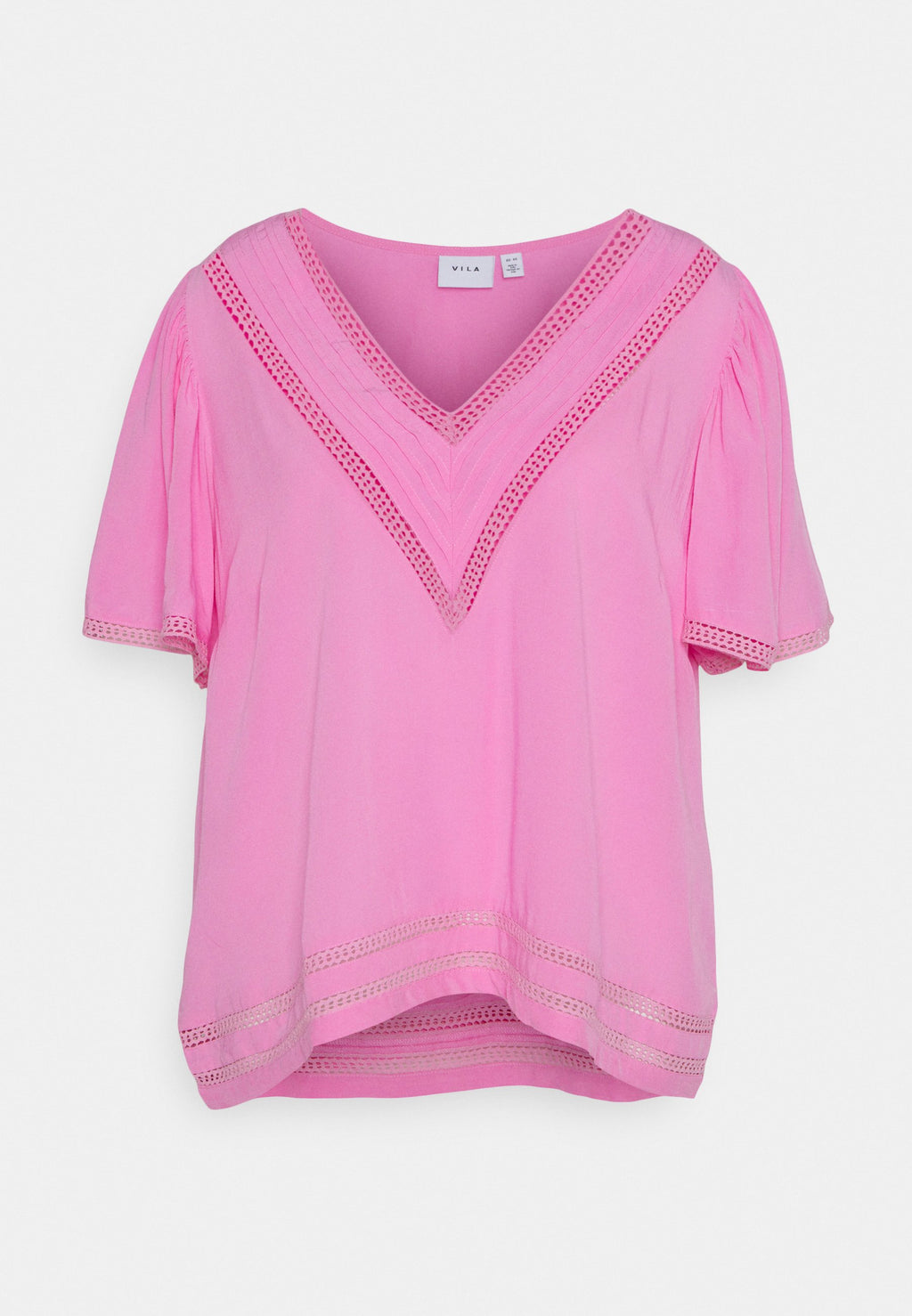 EVOKED VILA VIVISIA V NECK 2/4 SLEEVE