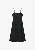 Superdry & Co SUPERDRY PRINT BUTTON DOWN CAMI MIDI DRESS.. - Shirt dress - black dot row print