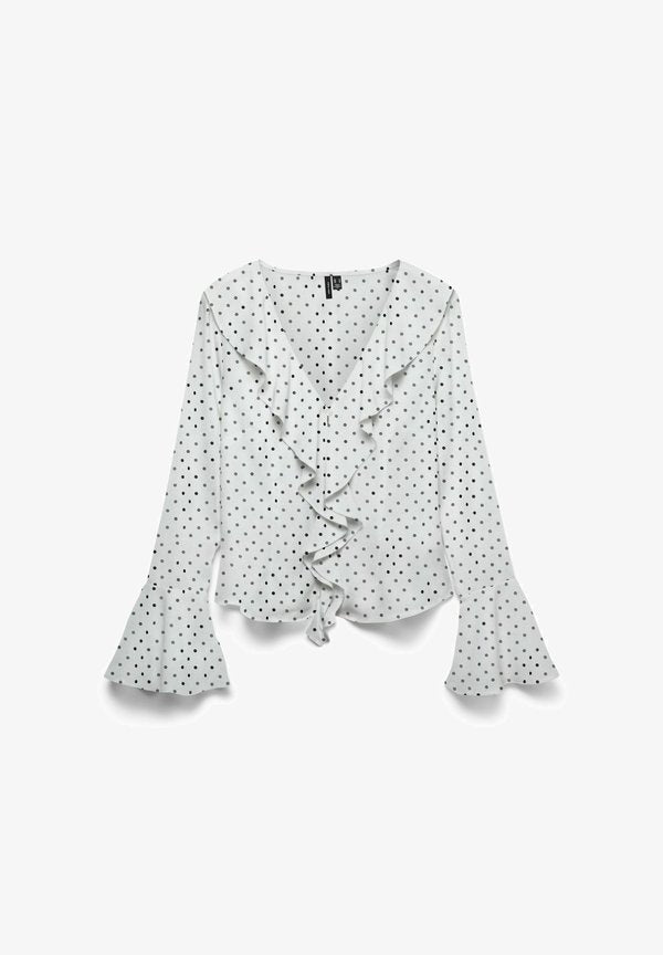 Vero Moda BLOUSE VMWILLOW TOP - Blouse - snow white
