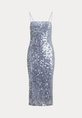 Lauren Ralph Lauren SEQUINED TULLE MIDI COCKTAIL DRESS