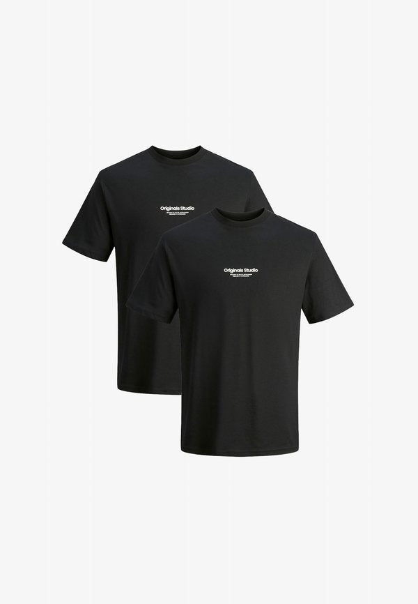 Jack & Jones 2 PACK - Print T-shirt - schwarz