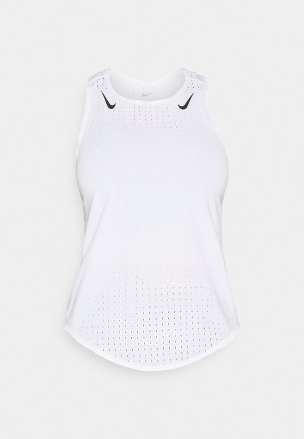 Nike Performance SINGLET - Top - white/black
