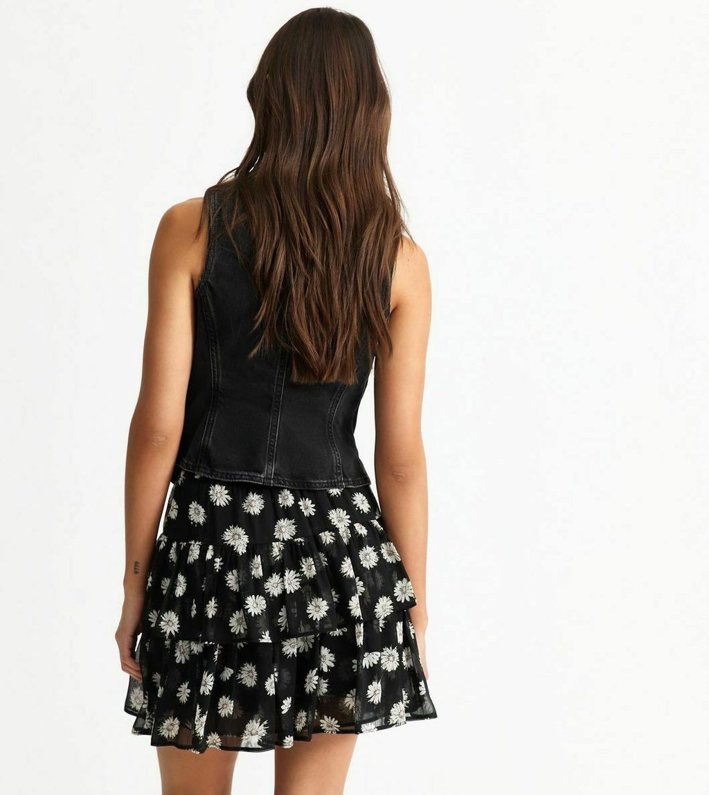 New Look DAISY PRINT RUFFLED MINI
