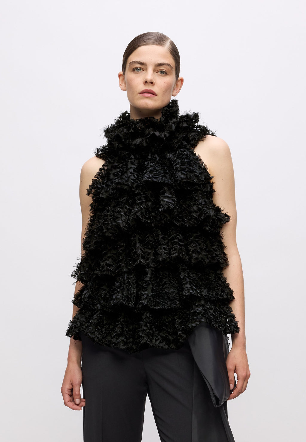 KARL STUDIO RUFFLE MESH TOP Media 3