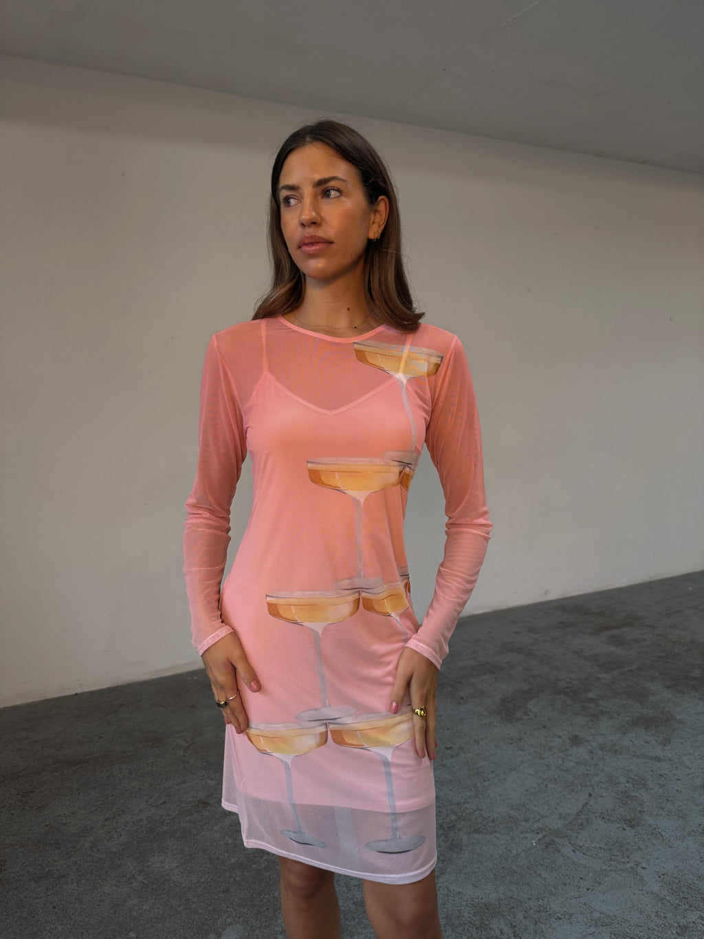 Never Fully Dressed CHAMPAGNE MINI DRESS