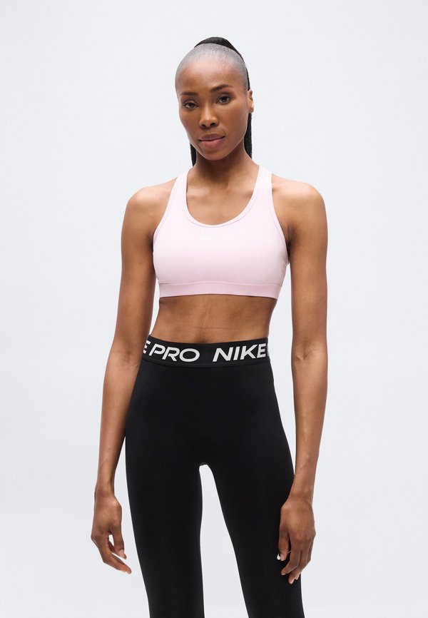 Nike Performance BRA - Medium support sports bra - pink foam/white