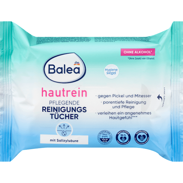 Abschminktücher pflegend, Hautrein Balea